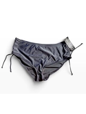 CATALINA black adjustable drawcord side tie bikini swim bottom style 19CT305 NWT